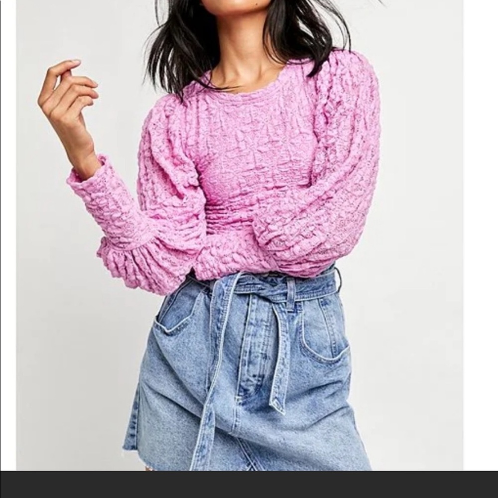 Free People small Tea Time Eyelet crop top, like new